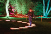 Child Enjoying The Stepping Stones In Swiss Garden. Shuttleworth In Lights 2025. © The Shuttleworth Trust. Photo Mach 3 Studio.