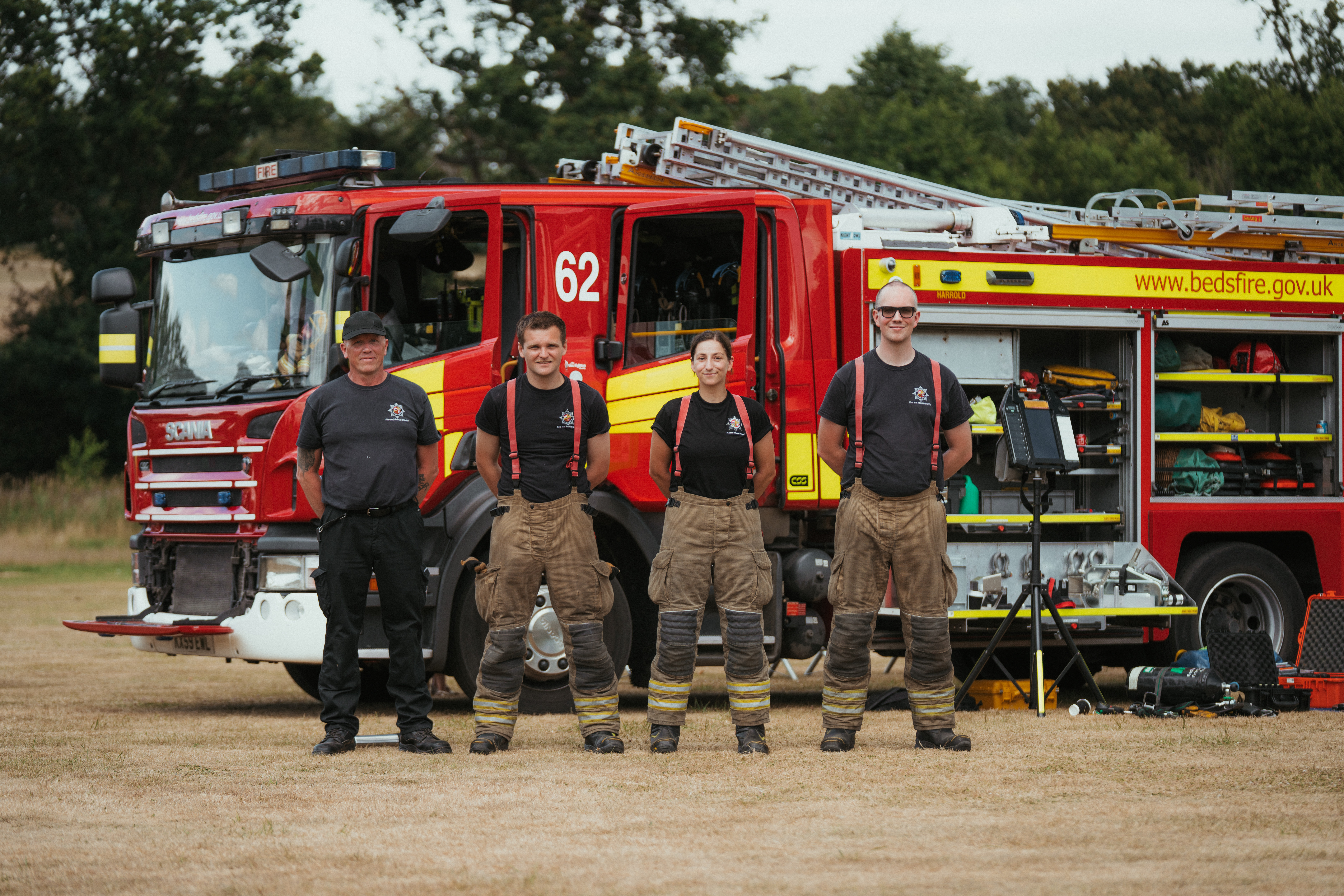 Fire Team At Summer Fete Open Weekend 2026.© The Shuttleworth Trust. Photo Mach 3 Studio