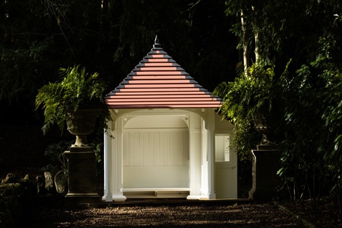 Summer House Post Restoration, Swiss Garden. © The Shuttleworth Trust. Photo Huw Lewis