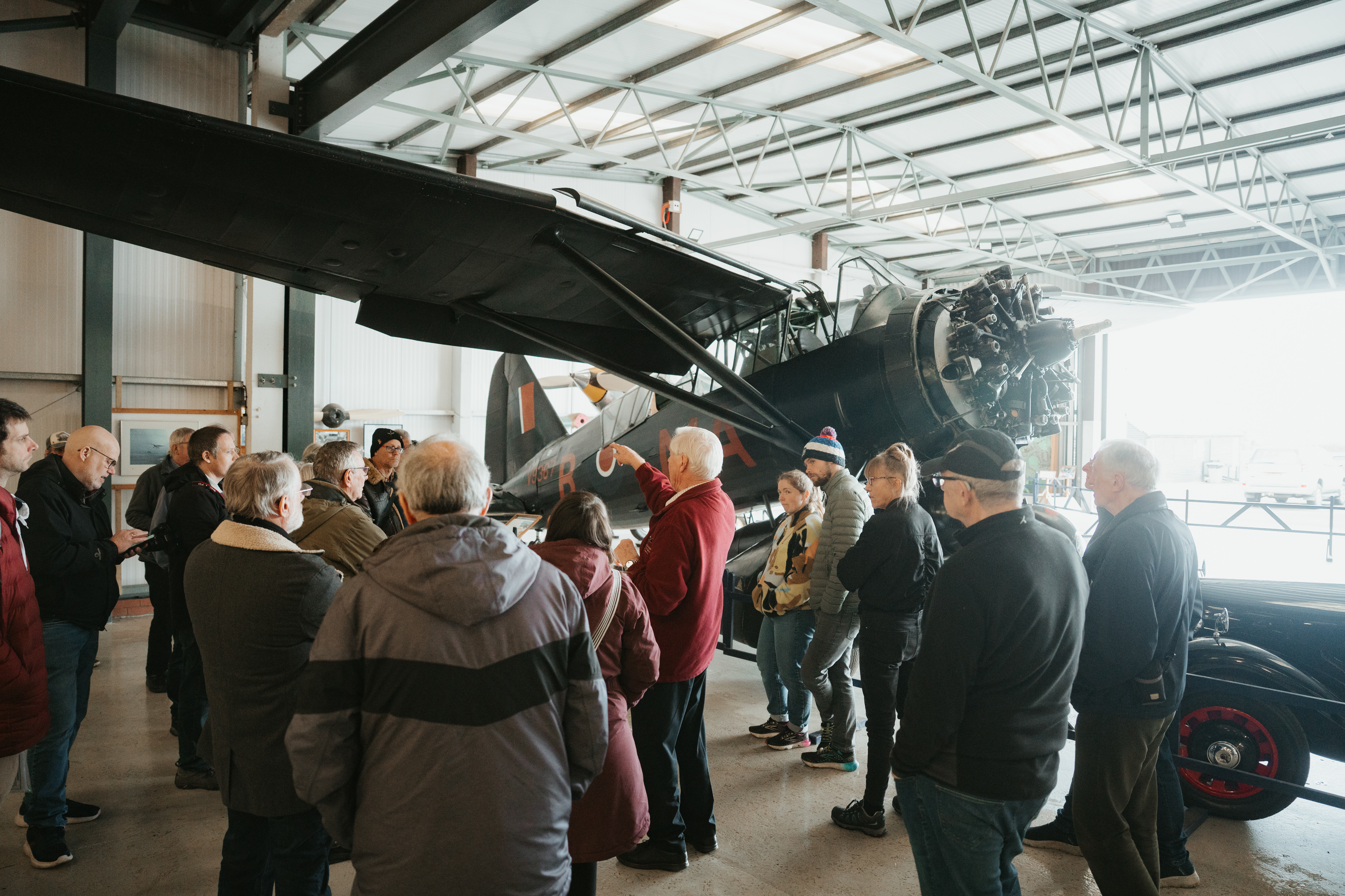 Guided Hangar Tours. Engineering Open Workshop 2025. &#xA9; The Shuttleworth Trust. Photo Oliver Lloyd.