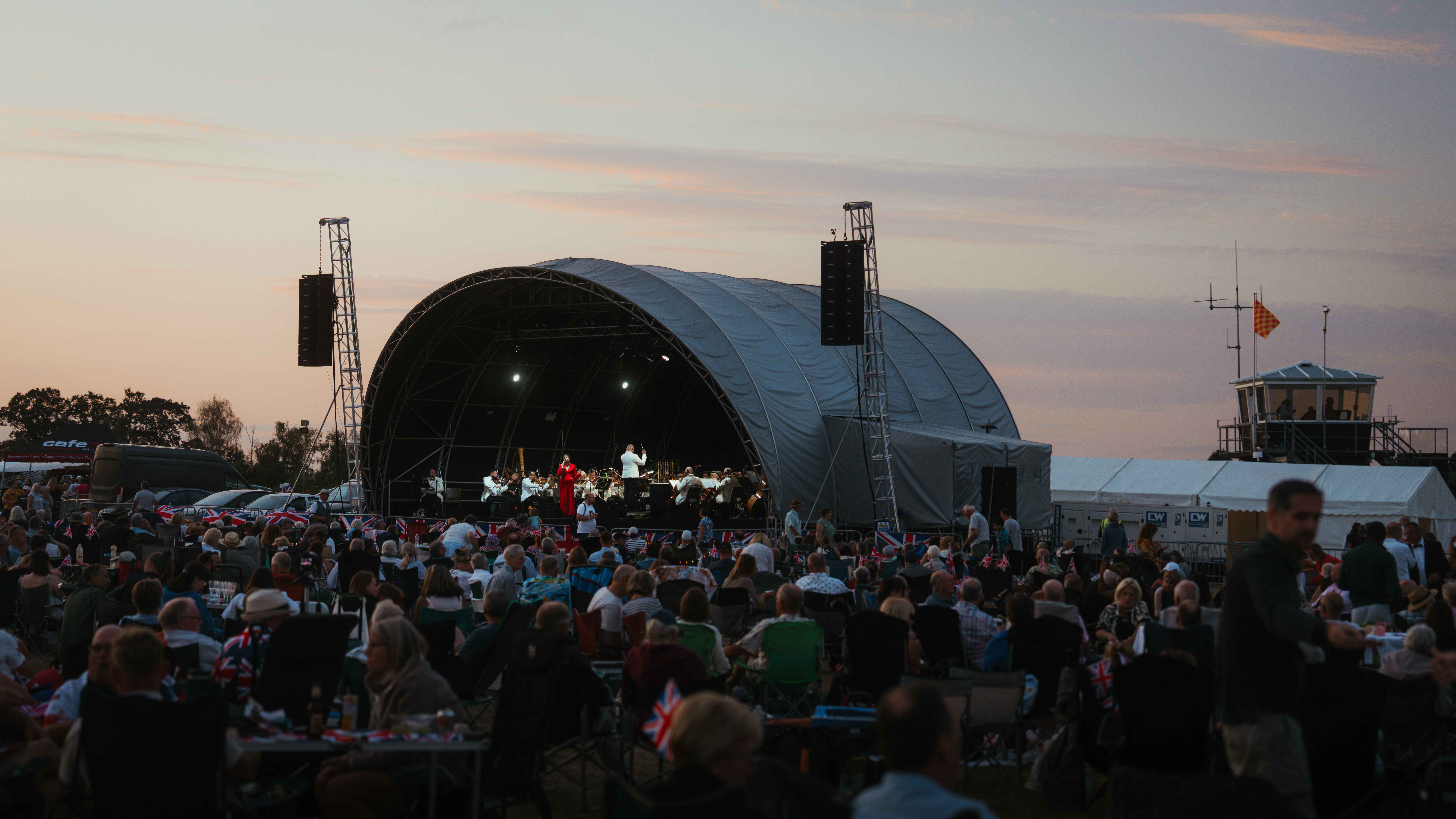 Crowd And Stage At Flying Proms 2026 © The Shuttleworth Trust. Photo Mach 3 Studio