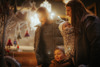Family At The Christmas Market. © The Shuttleworth Trust. Photo Oliver Lloyd