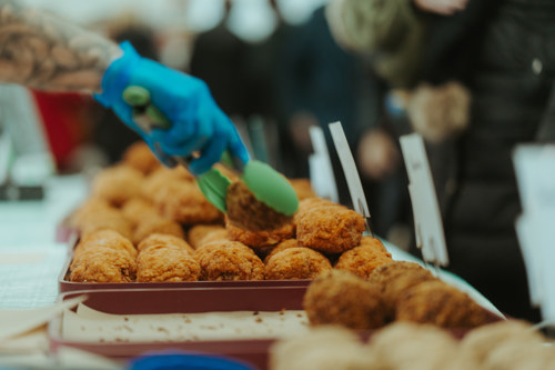 Food At The Christmas Market. © The Shuttleworth Trust. Photo Oliver Lloyd