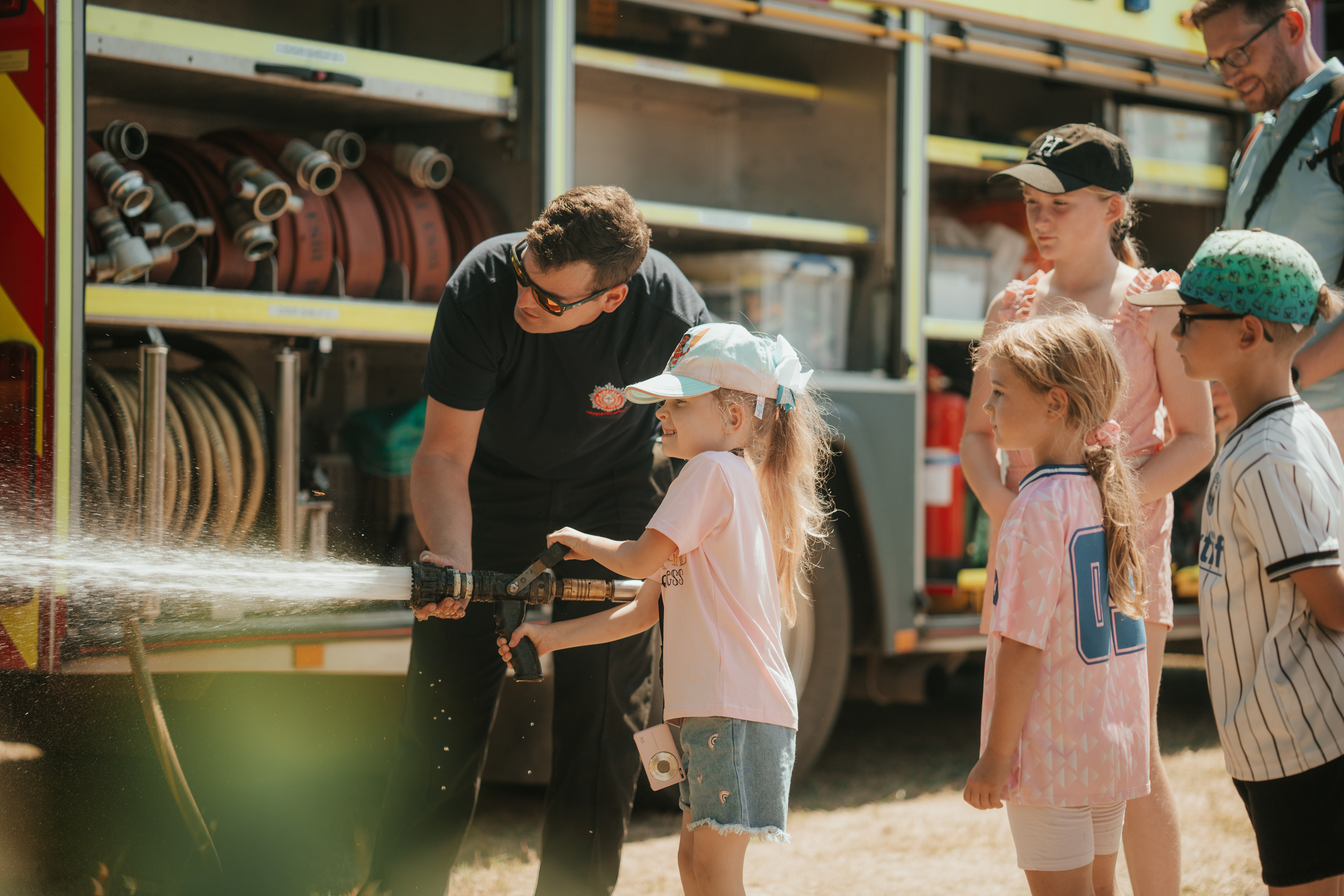 Shuttleworth Fire Service At Summer Fete Open Weekend 2025.© The Shuttleworth Trust. Photo Mach 3 Studio
