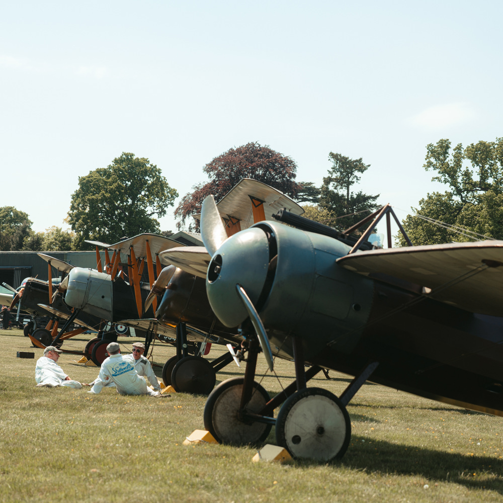 Aircraft Lined Up On The Airfield At Season Premiere 2025 © The Shuttleworth Trust. Photo Mach 3 Studio