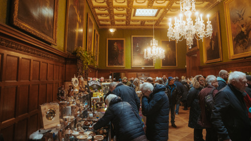 Wide Shot Of The Christmas Market. © The Shuttleworth Trust. Photo Oliver Lloyd