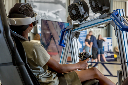 Simulator At Festival Of Flight. © The Shuttleworth Trust. Photo Nick Blacow
