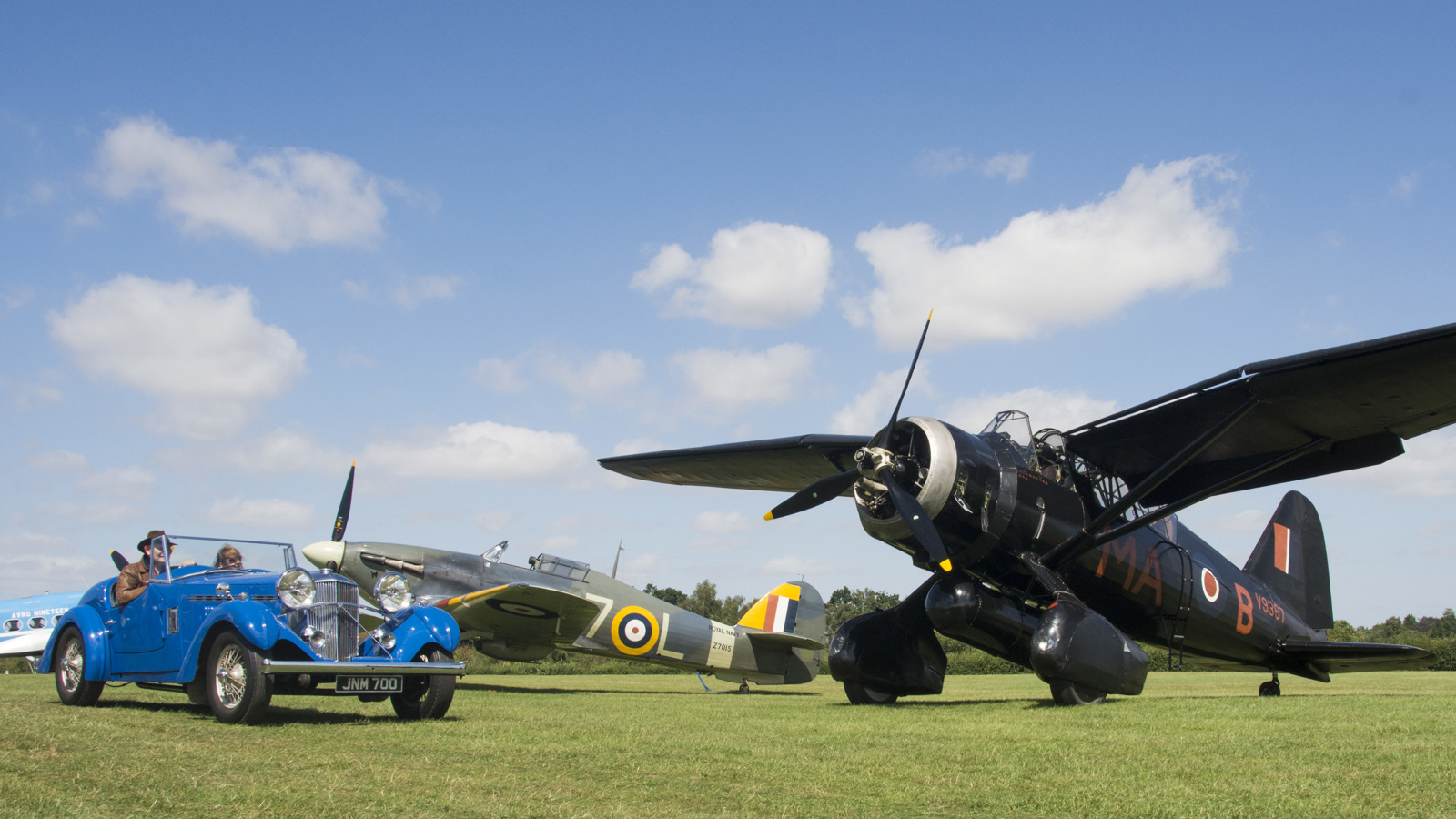 Railton And Lysander On The Airfield. © The Shuttleworth Trust. Photo Wayne Allen