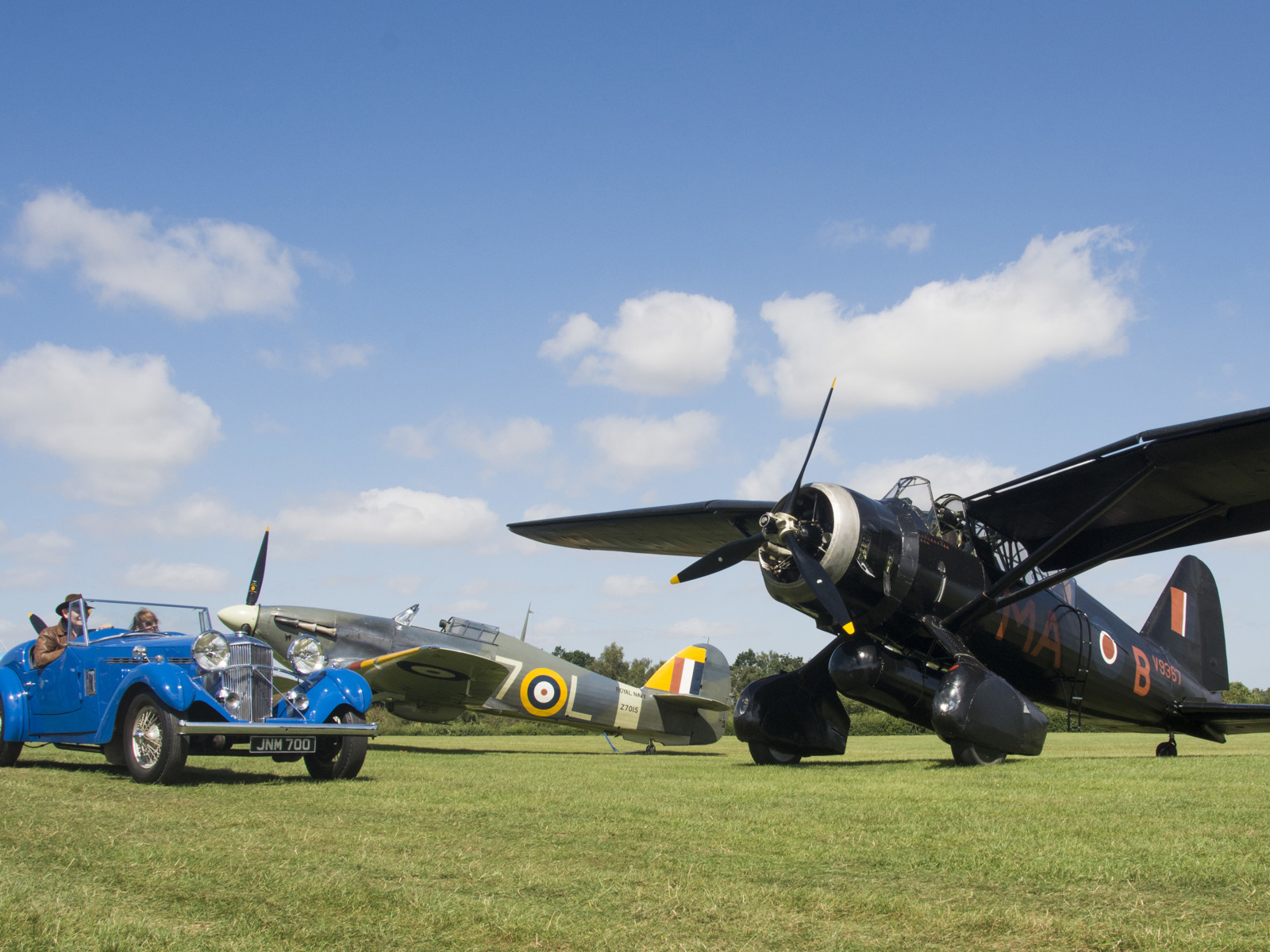 Railton And Lysander On The Airfield. © The Shuttleworth Trust. Photo Wayne Allen