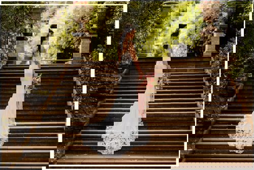 Bride On Swiss Garden Steps. © The Shuttleworth Trust.