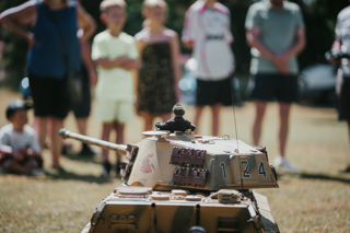 Model Tank At Summer Fete Open Weekend 2025.© The Shuttleworth Trust. Photo Mach 3 Studio