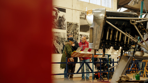 Exploring The Engineering Workshop. © The Shuttleworth Trust. Photo Oliver Lloyd
